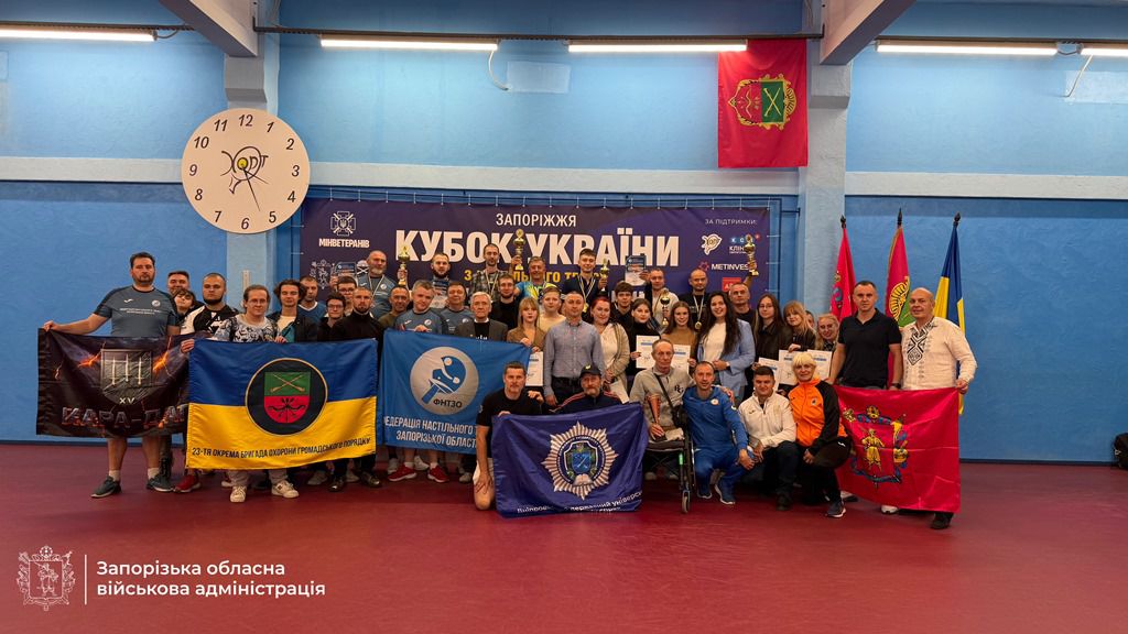«Нескорені на корті»: у Запоріжжі відбувся всеукраїнський ветеранський турнір із настільного тенісу